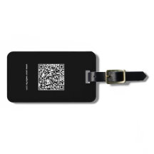 QRコード、名前と情報、白黒エレガント、