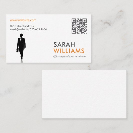 QRコード | 営業者 名刺 (正面/裏面)