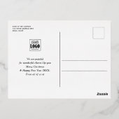 QRコード – 季節の挨拶ビジネスホリデーカード 箔シーズンポストカード (裏面)