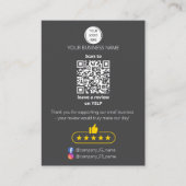 QRコード 小規模ビジネスレビュー グーグルとyelp 名刺 (正面)