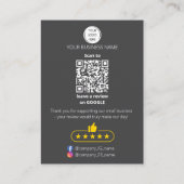 QRコード 小規模ビジネスレビュー グーグルとyelp 名刺 (裏面)
