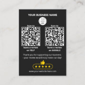 QRコード 小規模ビジネスレビュー グーグルとyelp 名刺 (正面)