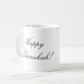 QRコード-幸せなハヌカー（ユダヤ教の祭り）! コーヒーマグカップ (正面左)