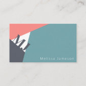 QRコード | 幾何学的モダンミニマリスト 名刺 (正面)