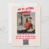 QRコード 手書き カラフル 太字 写真 太字 招待状 (裏面)