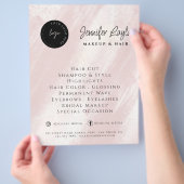 QRコード | 抽象芸術フェミニン赤面ピンク美しいボホ チラシ (手)