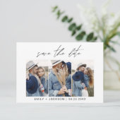 QRコード – 日付3写真モダンを保存エレガント セーブザデート (スタンド正面)