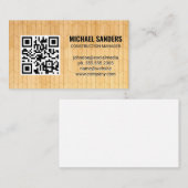 QRコード |木製パネルパターン 名刺 (正面/裏面)