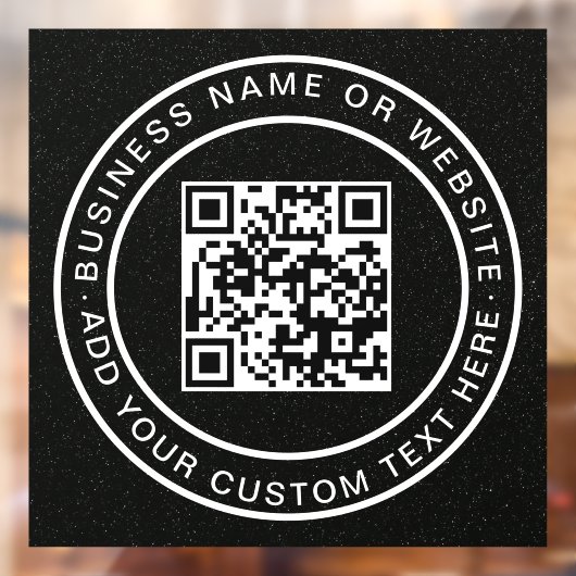 QRコード | 現代風 おしゃれ スキャン可能な窓用シール ウィンドウサイン (シート2)