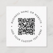 QRコード |白モダンミニマルプロフェッショナル スクエア名刺 (正面)