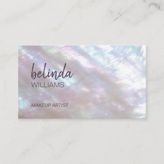 QRコード | 真珠のマザーオブきらめく名刺 名刺 (正面)