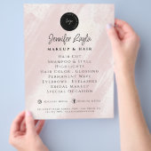 QRコード | 美しいフェミニン抽象芸術赤面ピンクボホ チラシ (手)