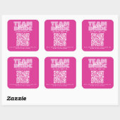 QRコード 花嫁に乾杯 バッチレレッテ 飲み会 チーム 花嫁 ピンク スクエアシール (シート)