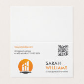 QRコード | 財務ロゴ 名刺 (外部フラット)