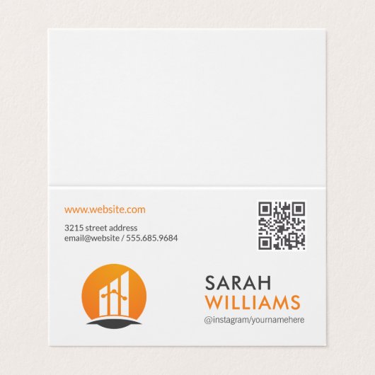 QRコード | 財務ロゴ 名刺 (外部フラット)