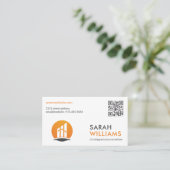 QRコード | 財務ロゴ 名刺 (スタンド正面)