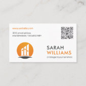 QRコード | 財務ロゴ 名刺 (正面)