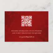 QRコード |赤さくらんぼ中国の結婚の花 エンクロージャーカード (裏面)