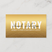 QRコード | 金ゴールドモダン移動公証人公共 名刺 (正面)