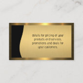 QRコード/金属金ゴールド縁ど 名刺 (裏面)