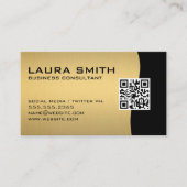 QRコード/金属金ゴールド 名刺 (正面)