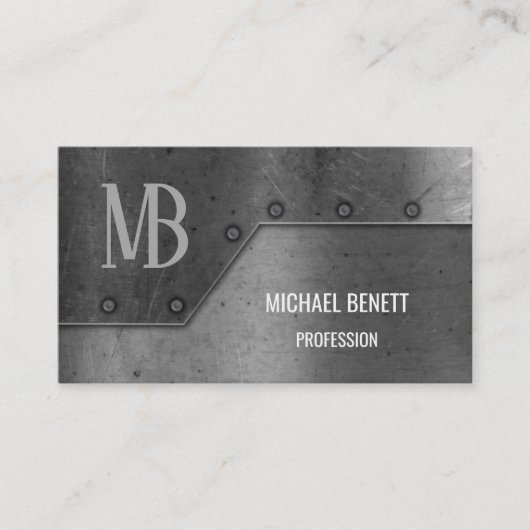 QRコード |鋼壁モノグラム 名刺 (正面)