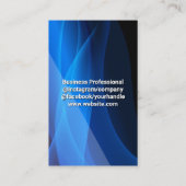 QRコード |青い抽象芸術背景 名刺 (裏面)