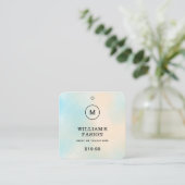 QRコード | 青い衣類ラベル 価格ハングタグ コーリングカード (スタンド正面)