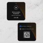 QRコード | 青い衣類ラベル 価格ハングタグ コーリングカード (正面/裏面)