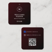 QRコード | 青い衣類ラベル 価格ハングタグ コーリングカード (正面/裏面)