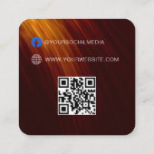 QRコード | 青い衣類ラベル 価格ハングタグ コーリングカード (裏面)