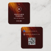 QRコード | 青い衣類ラベル 価格ハングタグ コーリングカード (正面/裏面)