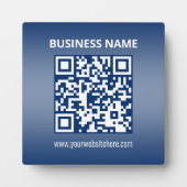 QRコード | 青（または任意の色）グラデーション フォトプラーク (正面)