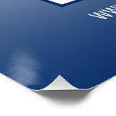 QRコード | 青（または任意の色）グラデーション ポスター (コーナー)