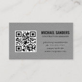 QRコード |革の背景 名刺 (正面)