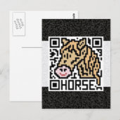 QRコード:馬 ポストカード (正面/裏面)