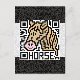 QRコード:馬 ポストカード