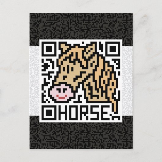 QRコード:馬 ポストカード (正面)