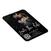 QRコード 黒白写真 保存日 マグネット (右側)