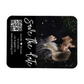 QRコード 黒白写真 保存日 マグネット (横)