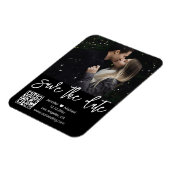 QRコード 黒白写真 保存日 マグネット (左側)