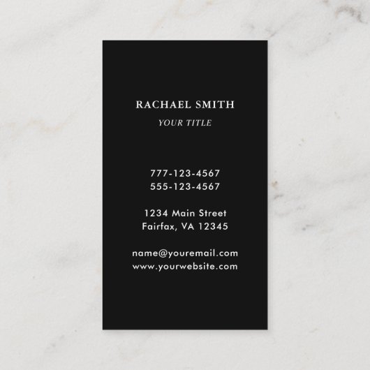 QRコード（黒） 名刺 (裏面)