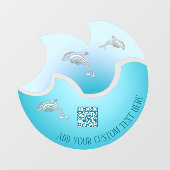 QRコード | Coastal Blue Wave Dolphinsのウィンドウが引き付く ウィンドウサイン (シート)