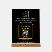 QRコード Googleレビュービジネスロゴディスプレイ アクリルサイン (正面)