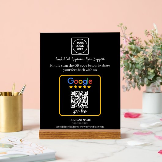 QRコード Googleレビュービジネスロゴディスプレイ アクリルサイン (ウェディング)