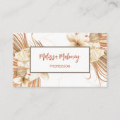 QRコード | Pampas Grass Water color Boho 名刺 (正面)