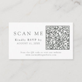 QRコード&s結婚ウェブサイトEucalyptus Wedding RSVP エンクロージャーカード