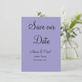 QRコード Save Our Date 写真名 日付 黒白追加 エンクロージャーカード (スタンド正面)