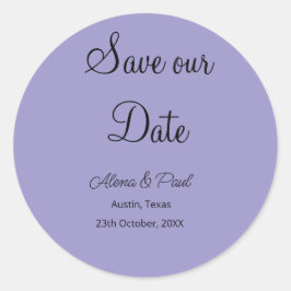 QRコード Save Our Date 写真追加 日付 黒 白 ラウンドシール
