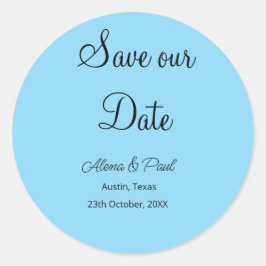 QRコード Save Our Date 写真追加 日付 黒 白 ラウンドシール
